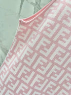 Fendi Sleeveless Dress Pink Wool