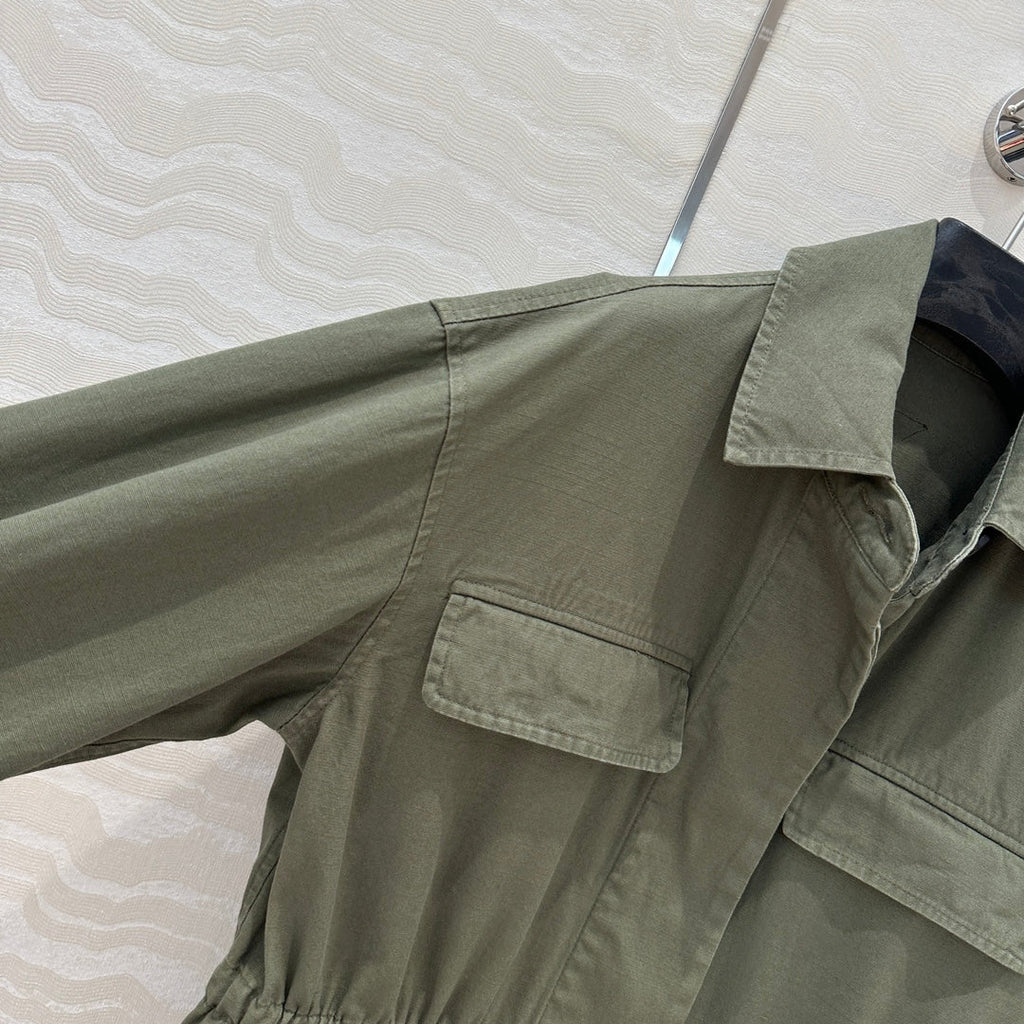 Prada 25 Jacket Windbreaker khaki Green Cotton