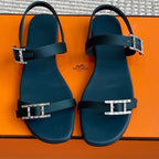 HM Cristal Sandals Blue Calfskin 291446