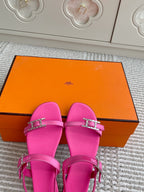 HM Cristal Sandals Pink Calfskin 291447