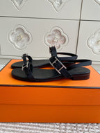HM Cristal Sandals Black Calfskin 291448
