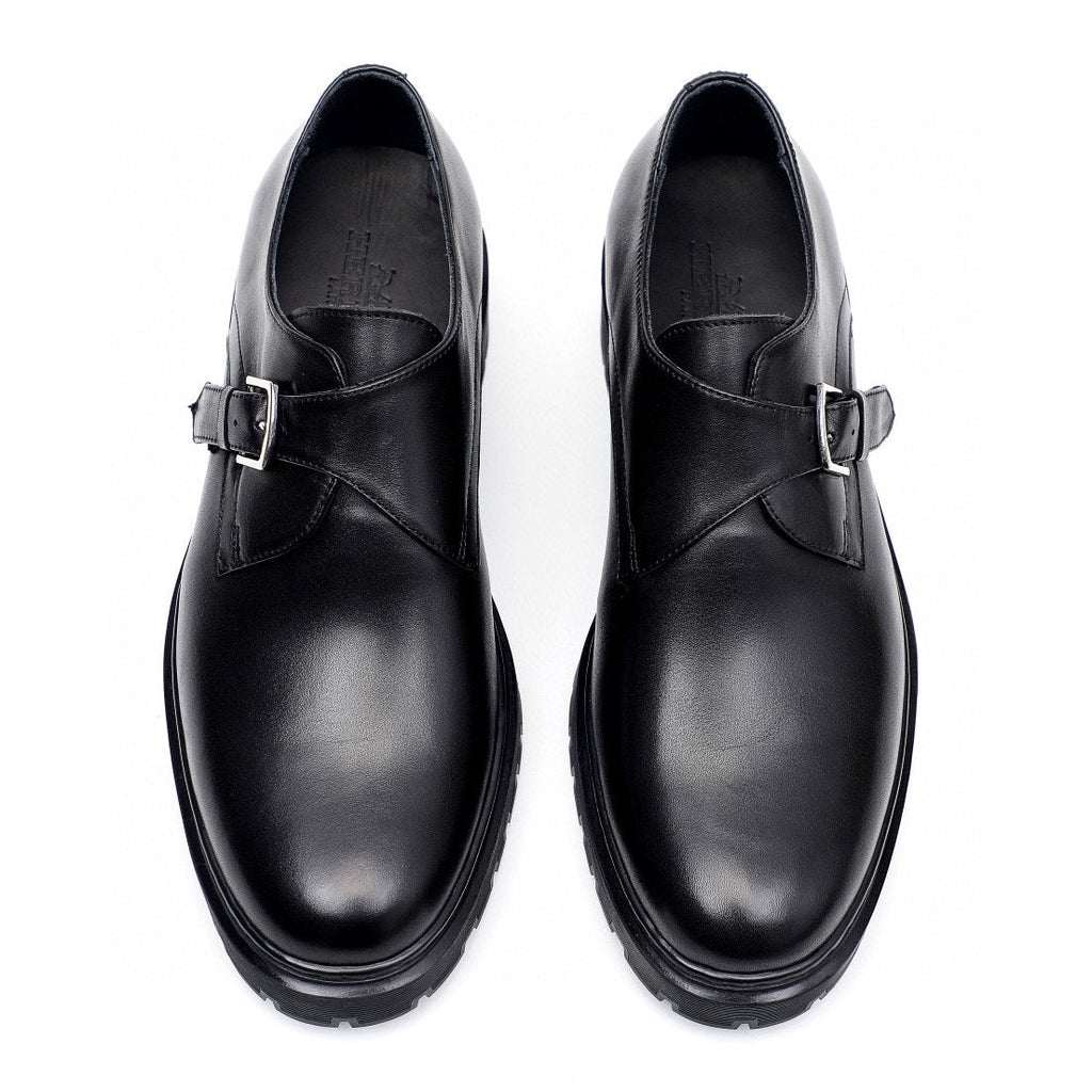 HM Men's Loafer  Black Calfskin 616537