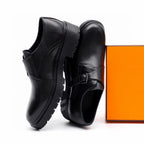 HM Men's Loafer  Black Calfskin 616537