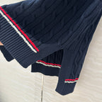 CD Knitted Vest Navy Blue Cotton