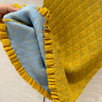 Prada Long Skirt Yellow Cotton Poliamide