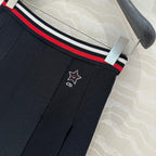 CD Sport Knitted Short Skirt Black Linen Silk
