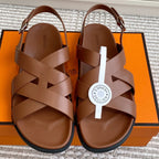 HM Heracles Sandals Brown Calfskin 291451