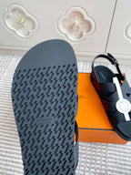 HM Heracles Sandals Black Calfskin 291453