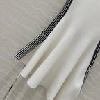 CD U-neck Large A-line Skirt White Viscose Polyamide