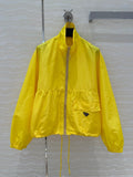 Prada Zipper Jacket Yellow Polyester