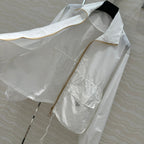 Prada Zipper Jacket White Polyester