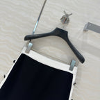 CD Knitted Skirt Black Rayon Polyester