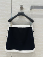 CD Knitted Skirt Black Rayon Polyester