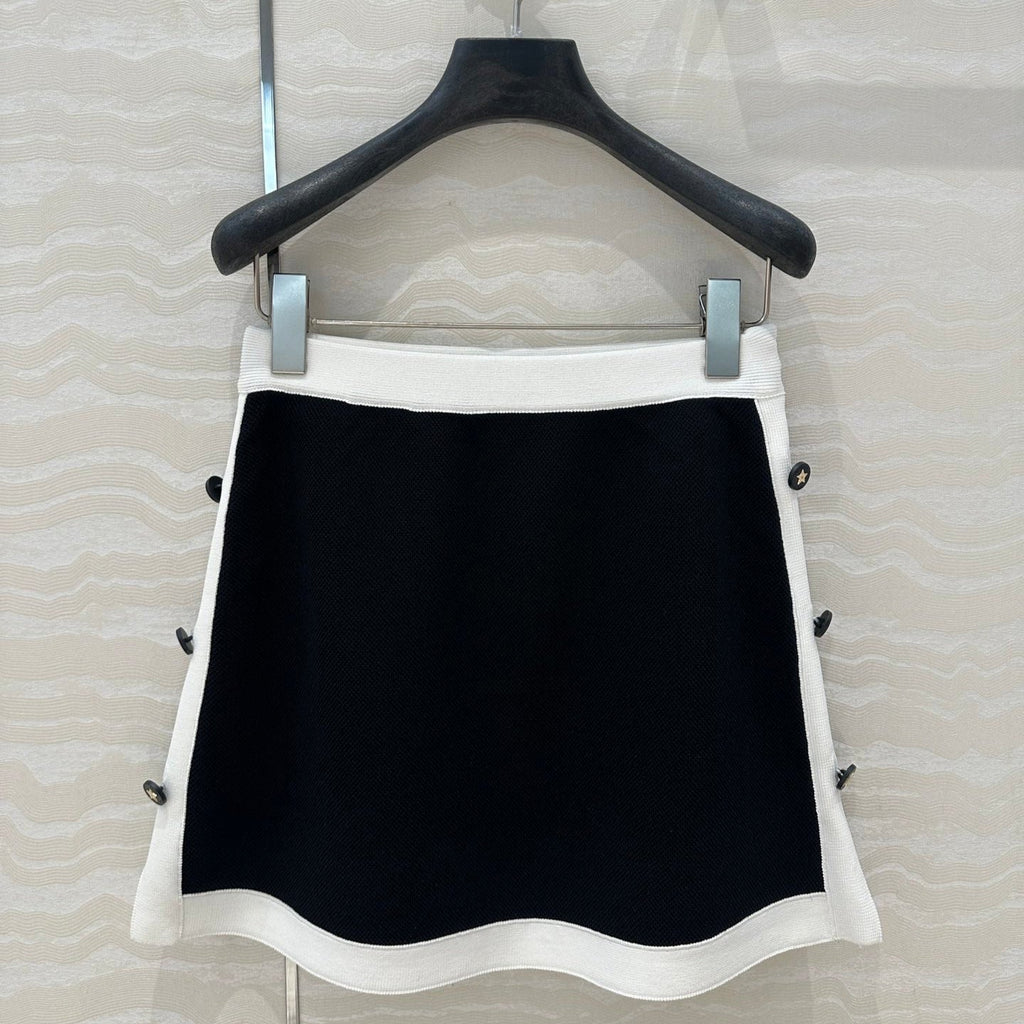 CD Knitted Skirt Black Rayon Polyester