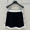 CD Knitted Skirt Black Rayon Polyester