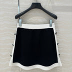 CD Knitted Skirt Black Rayon Polyester