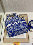 CD New Blue Tiger 24 Lady Dior Bag Canvas 336715