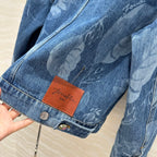 Fendi Flower Denim Jacket  Blue cotton