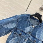 Fendi Flower Denim Jacket  Blue cotton