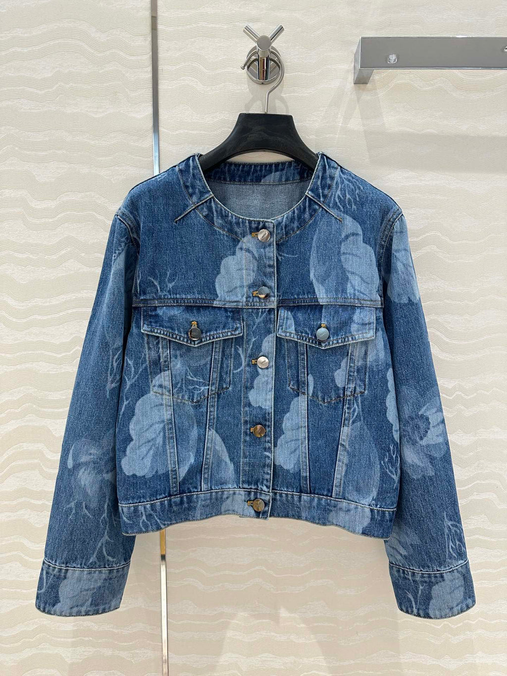 Fendi Flower Denim Jacket  Blue cotton