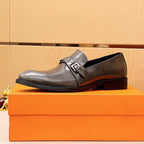HM Men's  Loafer Metallic Gray Patent Leather 637348