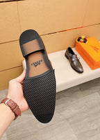 HM Men's  Loafer Metallic Gray Patent Leather 637348