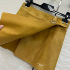 Prada Skirt Yellow Lambskin