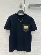 LV Monogram Denim Jacquard Flower Pocket Black Cotton