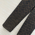 LV 25 Classic Logo Denim Trousers Black Cotton