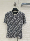Fendi Knitted Top Dark Gray Cotton Viscose