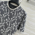 Fendi Knitted Top Dark Gray Cotton Viscose