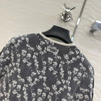 Fendi Knitted Top Dark Gray Cotton Viscose