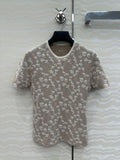 Fendi Knitted Top White Beige Cotton Viscose