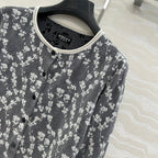 Fendi Knitted Cardigan Dark Gray Cotton Viscose