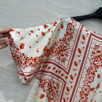 Fendi Flower Dress Red Silk