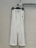 Celine Sports Straight Pants White Cotton