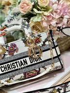 CD Floral White 26 Lady D-Joy Bag Canvas 336636