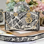 CD Paris White 26 Lady D-Joy Bag Canvas 336639