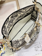 CD Paris White 26 Lady D-Joy Bag Canvas 336639
