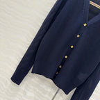 LP 25 V-neck Cardigan Blue Cotton 265181