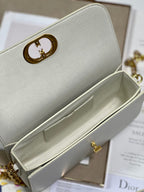 CD Montaigne Avenue Bag White Calfskin 336842