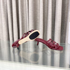 Loewe 25 Petal Anagram Slide 45mm Red Sheepskin 321068