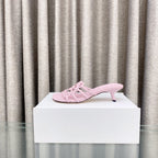 Loewe 25 Petal Anagram Slide 45mm Pink Sheepskin