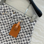 LV 25 Advanced Logo Denim Skirt Black White Poliester