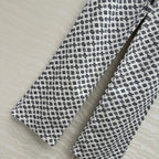 LV 25 Modern Logo Denim Pants Black White Poliester