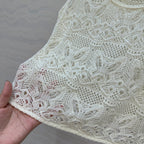 CD Hollow Vest Light Cream Cotton