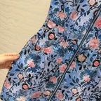 LV 25 Monogram Floral Denim Vest Dress Multicolor Cotton