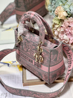 CD New Foundation Tiger 24 Lady Dior Bag Canvas 336733