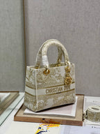 CD Golden Magpie 24 Lady Dior Bag Canvas 336736
