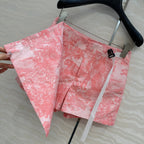 CD 25 Forest Floral Print Skirt Pants Pink Polyester